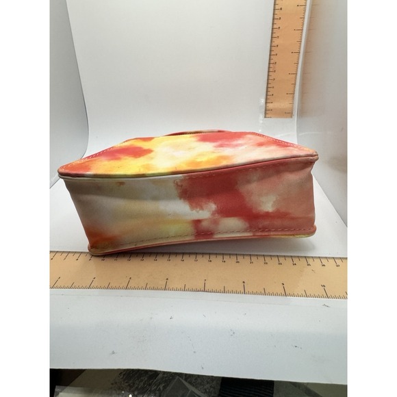 NY New York Rainbow Tie Dye Pink Rhinestone Shoulder Strap Chain Purse Handbag - Picture 5 of 11